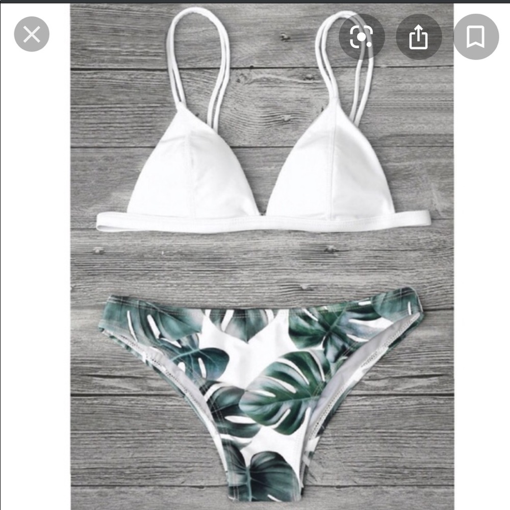 White Zaful bikini / size medium